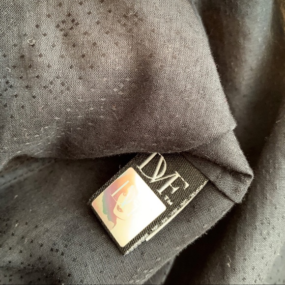 Diane von Furstenberg Black Blouse button fitted 0 - Picture 5 of 6